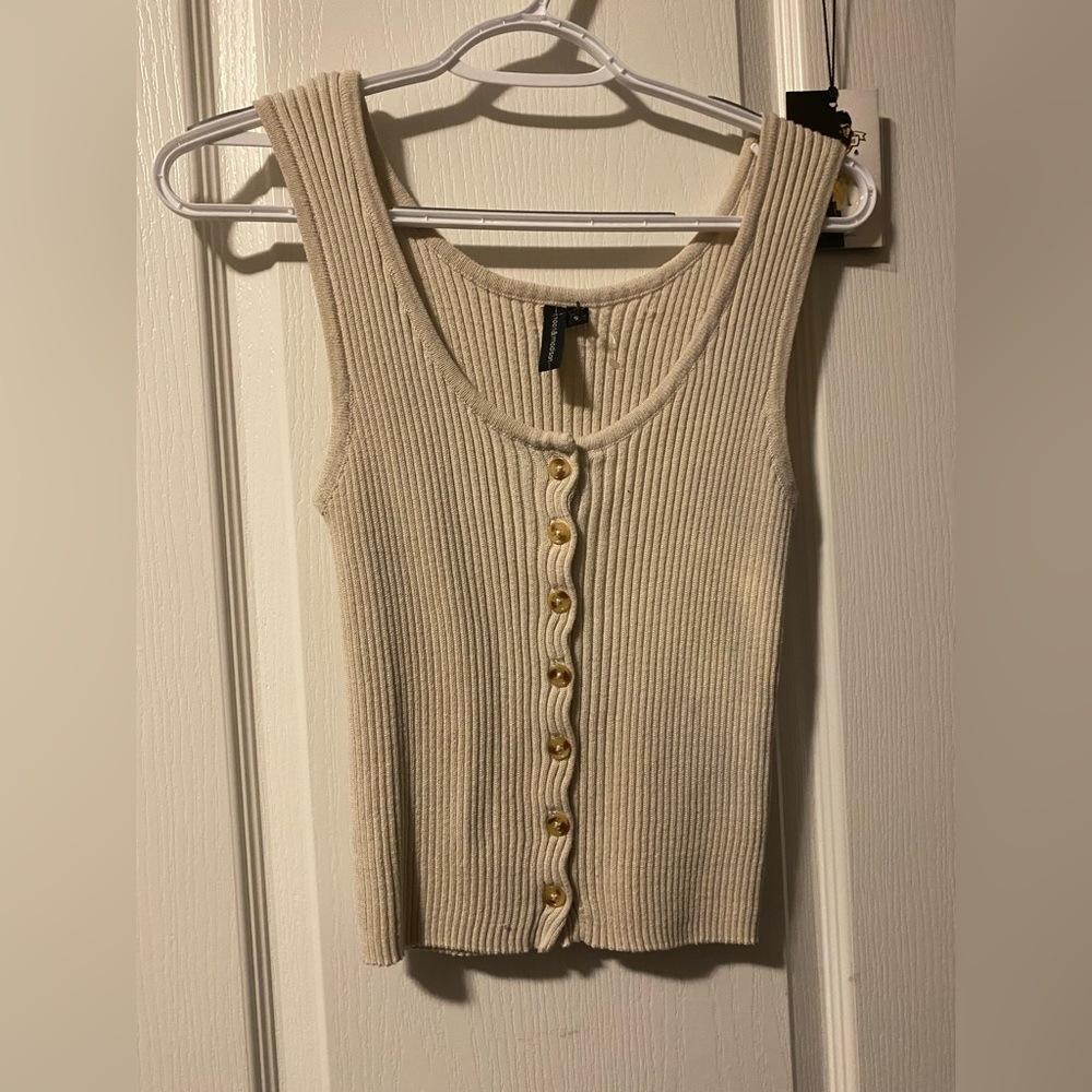 Beige crop top